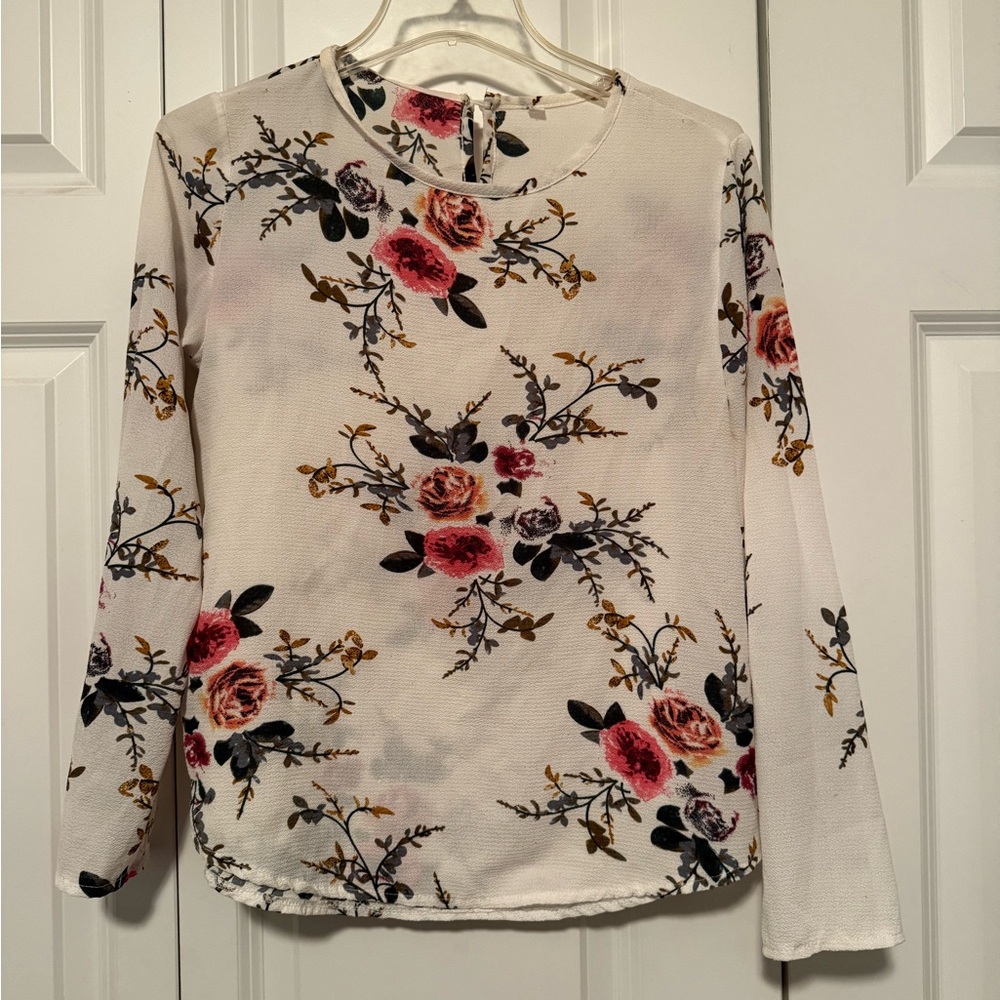 Floral Long Sleeve Women's Top